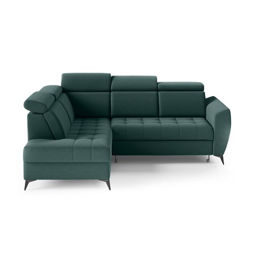 Canapé D’angle Aurora II Convertible Avec Coffre - Ottomane Gauche - Vert Foncé