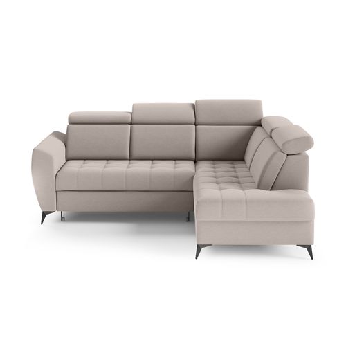 Canapé D’angle Aurora II Convertible Avec Coffre - Ottomane Droit - Beige