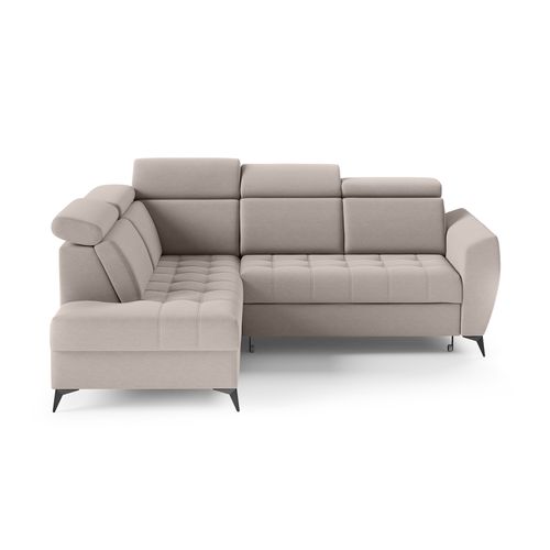 Canapé D’angle Aurora II Convertible Avec Coffre - Ottomane Gauche - Beige