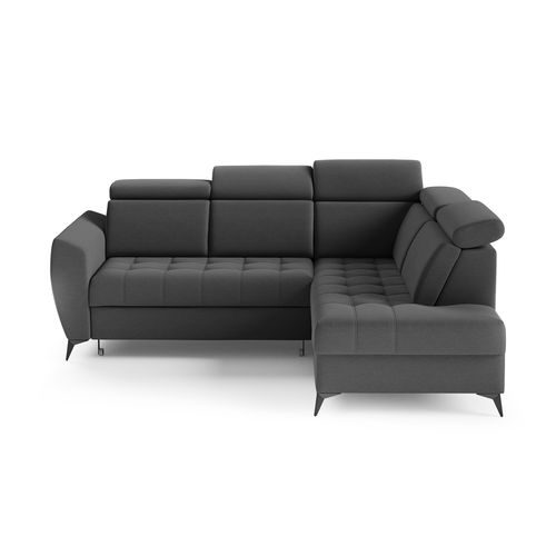 Canapé D’angle Aurora II Convertible Avec Coffre - Ottomane Droit - Graphite