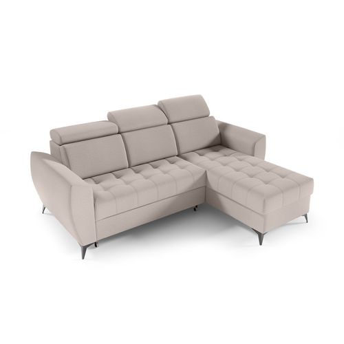 Canapé D’angle Aurora I Convertible Avec Appuie-têtes Réglables - Beige