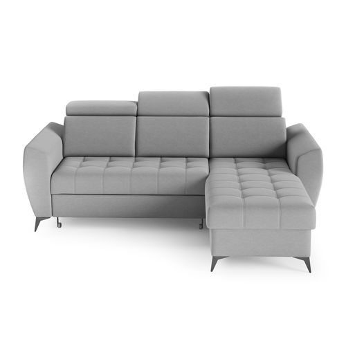 Canapé D’angle Aurora I Convertible Avec Appuie-têtes Réglables - Gris Foncé