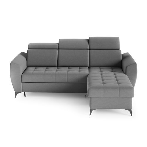 Canapé D’angle Aurora I Convertible Avec Appuie-têtes Réglables - Gris Clair