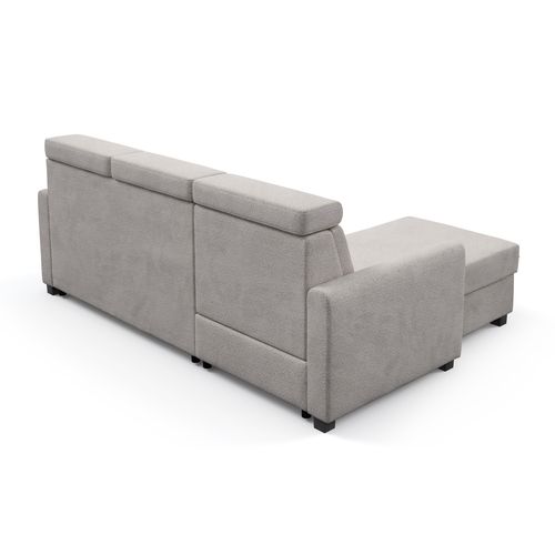 Canapé D’angle Milano Convertible Avec Coffre - Ottomane Gauche - Beige