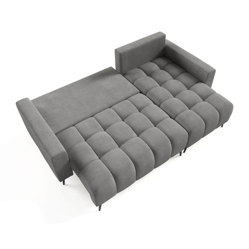 Canapé D’angle Denver Convertible Avec Coffre - Ottomane Universelle - Gris