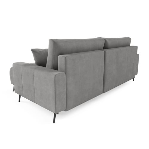 Canapé D’angle Denver Convertible Avec Coffre - Ottomane Universelle - Gris