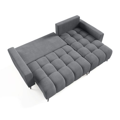 Canapé D’angle Denver Convertible Avec Coffre - Ottomane Universelle - Gris Foncé