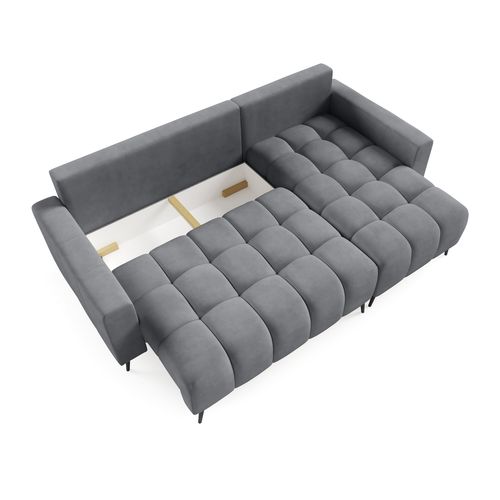 Canapé D’angle Denver Convertible Avec Coffre - Ottomane Universelle - Gris Foncé