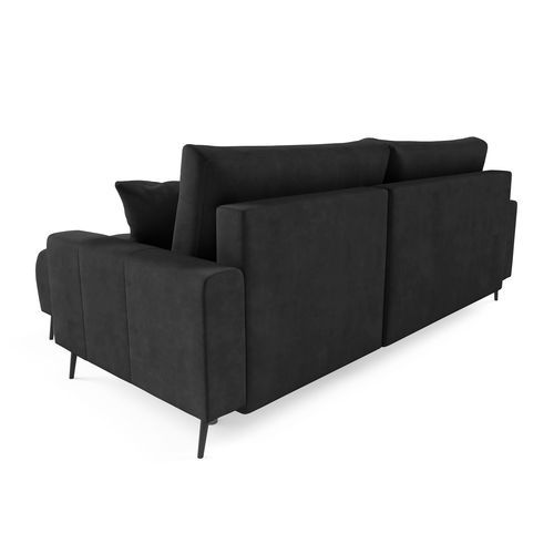 Canapé D’angle Denver Convertible Avec Coffre - Ottomane Universelle - Anthracite