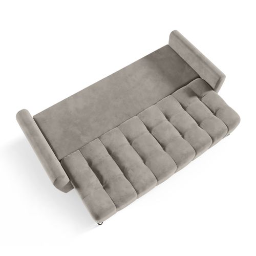 Canapé 3 Places Convertible Malaga, Beige Foncé