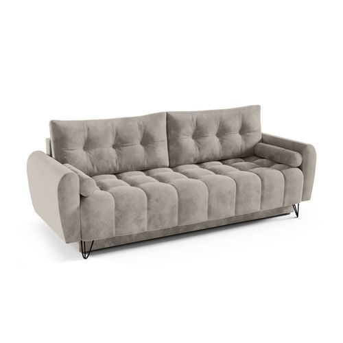 Canapé 3 Places Convertible Malaga, Beige Foncé