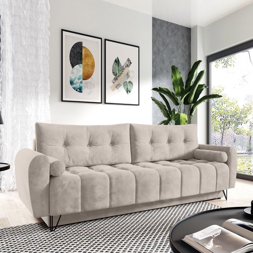 Canapé 3 Places Convertible Malaga, Beige
