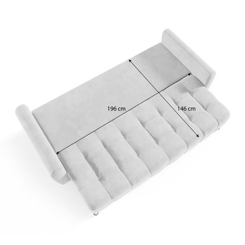 Canapé 3 Places Convertible Malaga, Beige