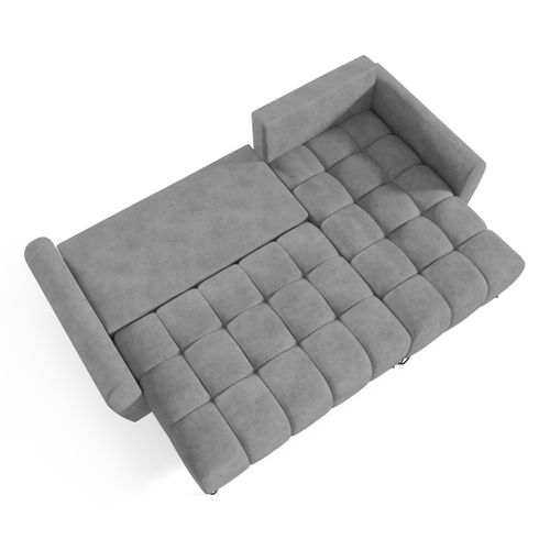 Canapé D’angle Malaga Mini Convertible Avec Coffre - Ottomane Universelle - Grau