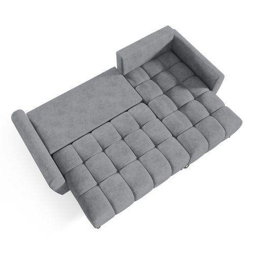 Canapé D’angle Malaga Mini Convertible Avec Coffre - Ottomane Universelle - Grau Foncé