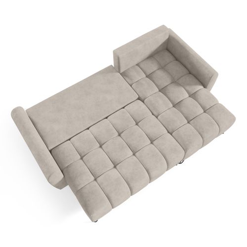 Canapé D’angle Malaga Mini Convertible Avec Coffre - Ottomane Universelle - Beige