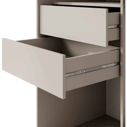 Armoire à Portes Coulissantes MARIKA LUX, 3 Portes, Avec Tiroirs, Cachemire+or, 240 Cm