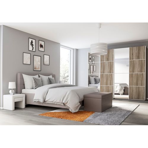 Banc de lit JAPP polyuréthane taupe