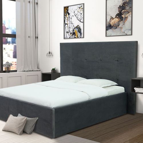 Tête de lit L.200 cm DREAM/HOME Velours gris