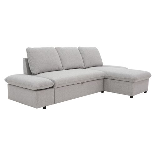 Canapé convertible méridienne réversible ANY tissu gris