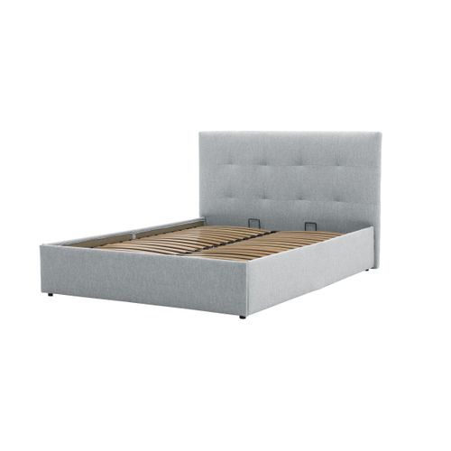 Lit coffre 140x190 cm JAPP 3 tissu gris