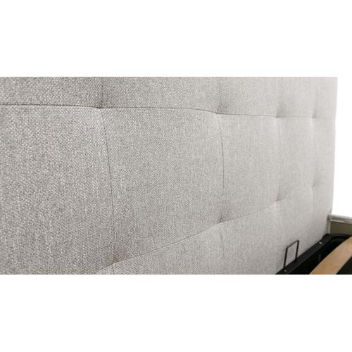 Lit coffre 140x190 cm JAPP 3 tissu taupe