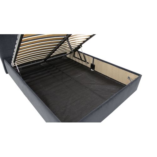 Lit coffre 140x190 cm JAPP 3 velours anthracite