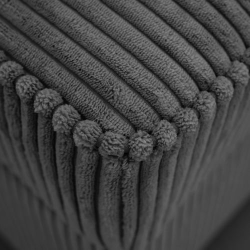 Canapé d'angle convertible méridienne réversible OZ velours côtelé anthracite