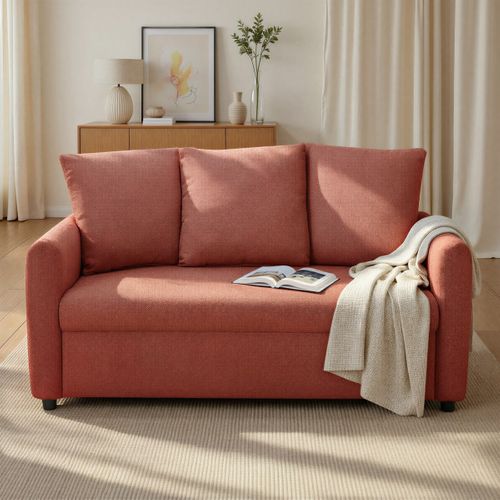 Canapé 2,5 places ALADIN tissu style brique