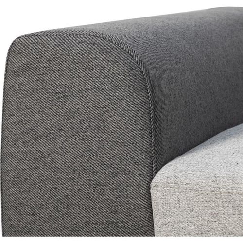 Canapé D'angle Convertible Réversible - 4/5 Places - Kelio - Tissu Anthracite/gris - 3 Tétieres - 2
