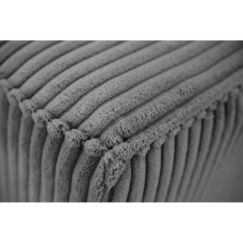 Canapé Fixe 4 Places - Josh - Velours Cotelé Anthracite - 241 X 86 X 88 Cm