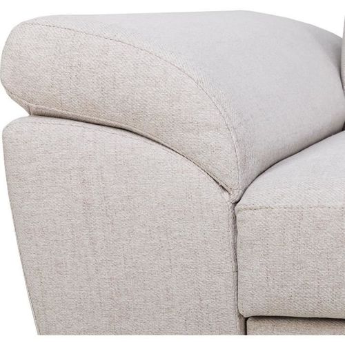 Canapé D'angle Convertible - 4 Personnes - Stan - Tissu Beige - Réversible - 243 X 92 X 184 Cm