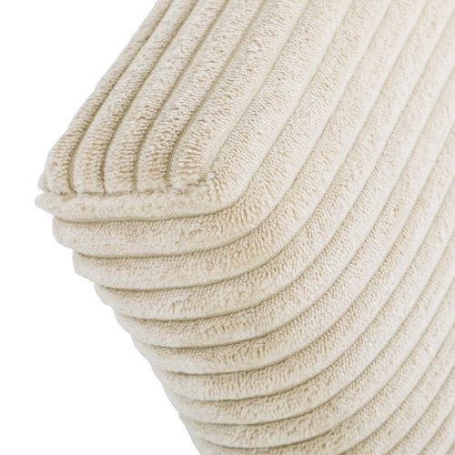 Lit 140x190 cm JAPP velours côtelé beige