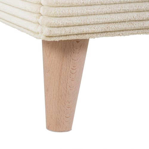 Lit 160x200 cm JAPP velours côtelé beige