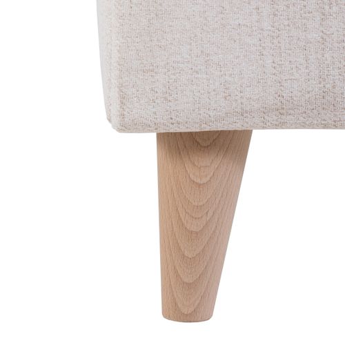 Lit 140x190 cm JAPP tissu beige