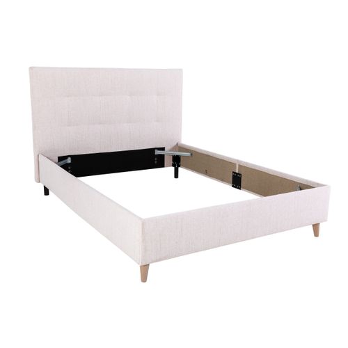 Lit 140x190 cm JAPP tissu beige