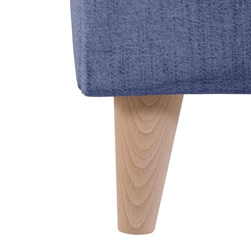 Lit 140x190 cm JAPP tissu bleu