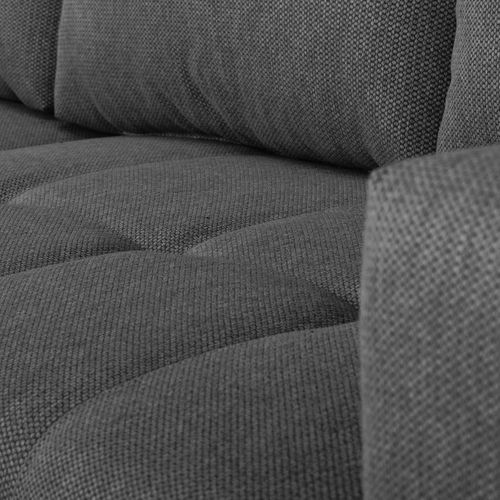 Canapé d'angle méridienne LILOU tissu anthracite