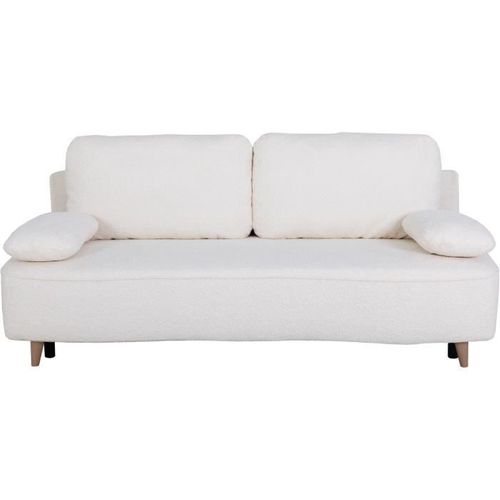 Canapé Convertible - 3 Places - Pyla - Tissu Alice Pearl - Coffre - 203 X 95 X 89 Cm