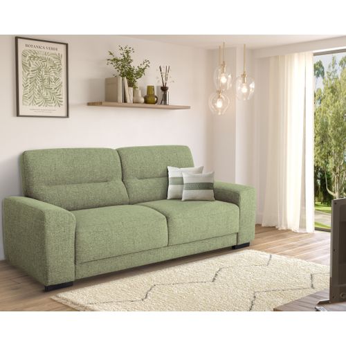 Canapé 3 places LOUIS tissu vert