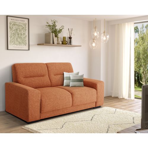 Canapé 3 places LOUIS tissu terra cotta