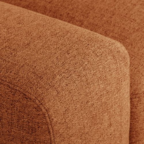 Canapé 3 places LOUIS tissu terra cotta