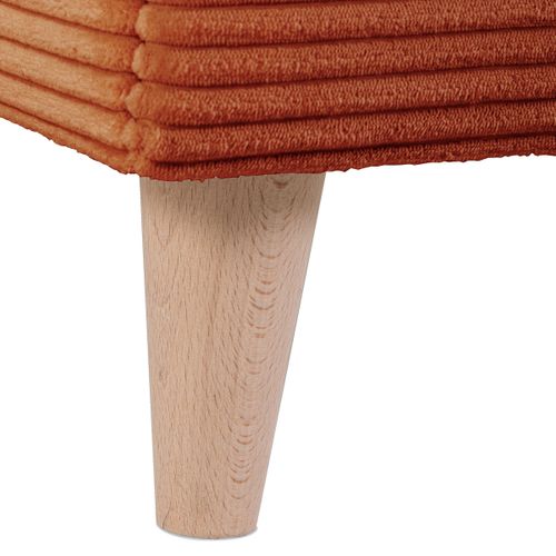 Lit 140x190 cm JAPP velours côtelé terracotta