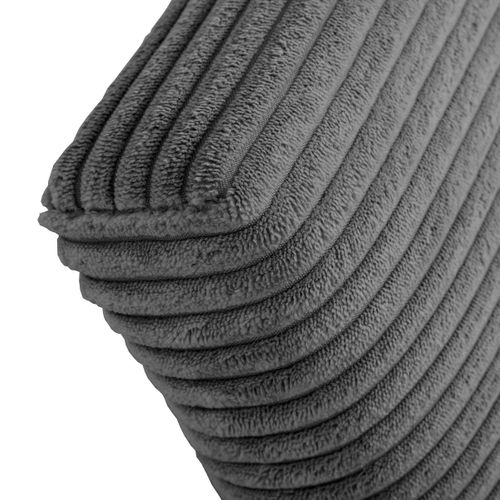 Lit 160x200 cm JAPP velours côtelé anthracite