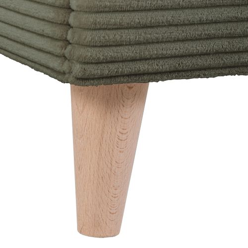 Lit 160x200 cm JAPP velours côtelé Kaki