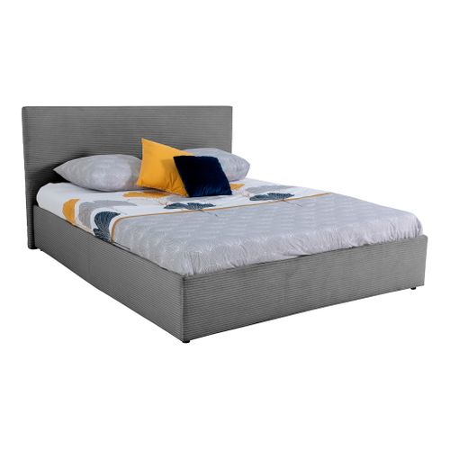 Lit coffre 160x200 cm JAPP velours côtelé anthracite