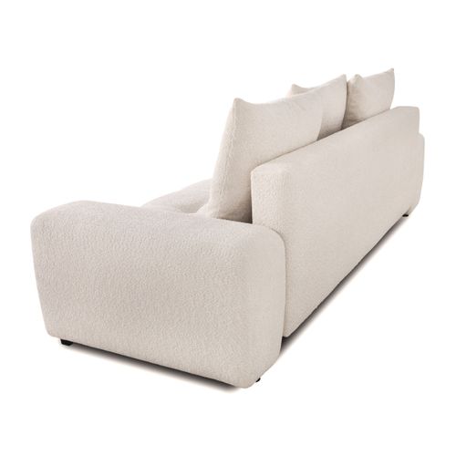 Canapé convertible 3 places BASTIEN tissu ecru