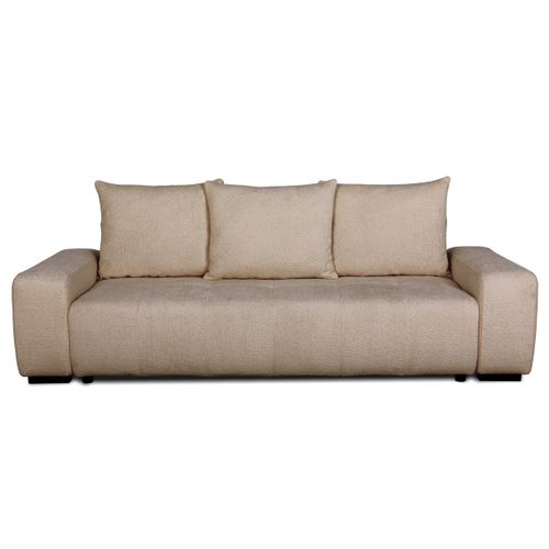 Canapé convertible 3 places BASTIEN tissu cumin