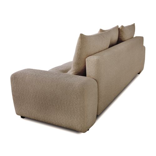 Canapé convertible 3 places BASTIEN tissu cumin