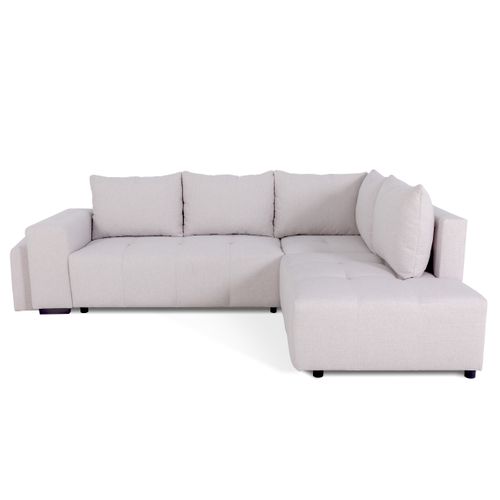 Canapé d'angle convertible GLORIA tissu beige